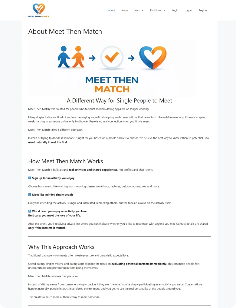 Meet then match